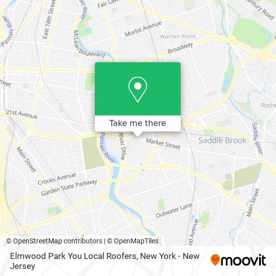Mapa de Elmwood Park You Local Roofers