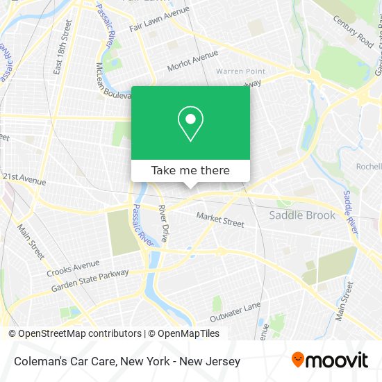 Coleman's Car Care map