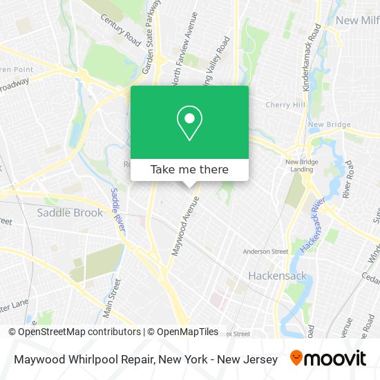 Mapa de Maywood Whirlpool Repair