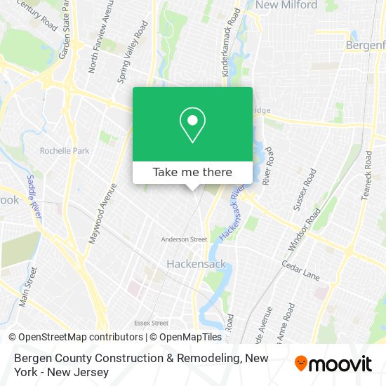 Bergen County Construction & Remodeling map