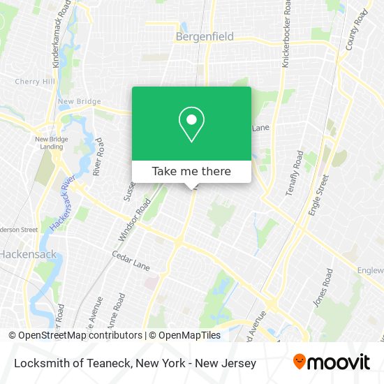 Locksmith of Teaneck map