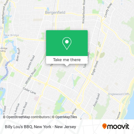 Billy Lou's BBQ map