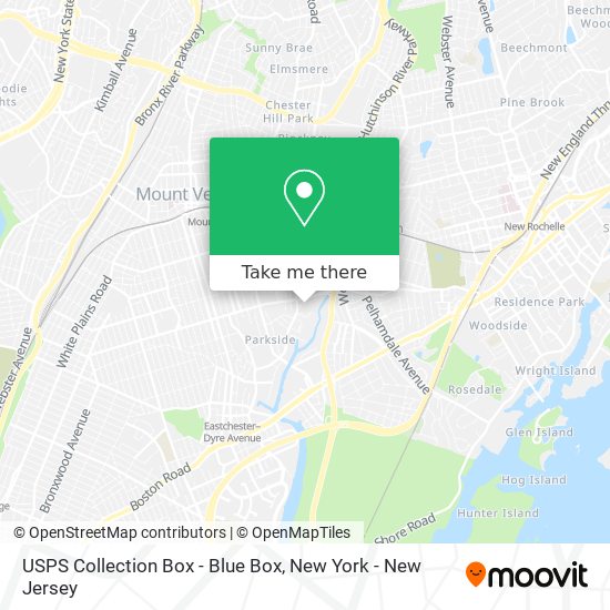 USPS Collection Box - Blue Box map