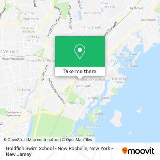 Mapa de Goldfish Swim School - New Rochelle