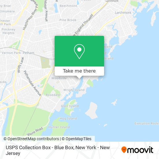 Mapa de USPS Collection Box - Blue Box