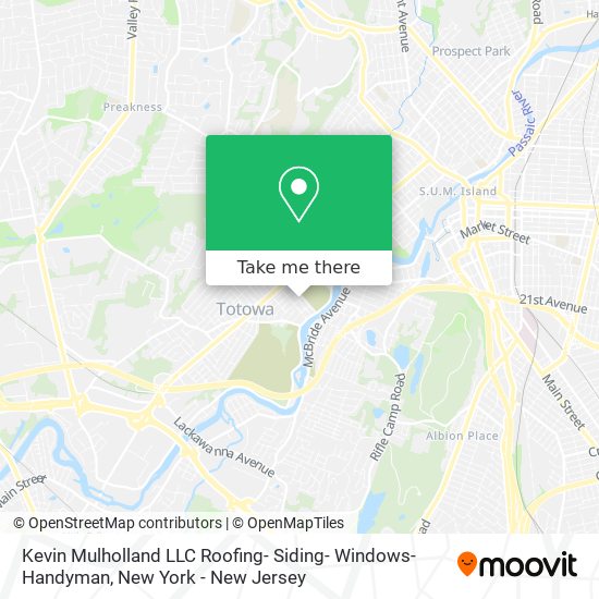 Mapa de Kevin Mulholland LLC Roofing- Siding- Windows- Handyman