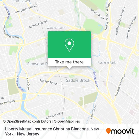 Liberty Mutual Insurance Christina Blancone map