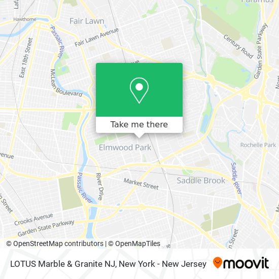 LOTUS Marble & Granite NJ map