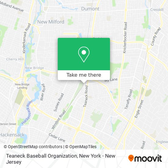Mapa de Teaneck Baseball Organization