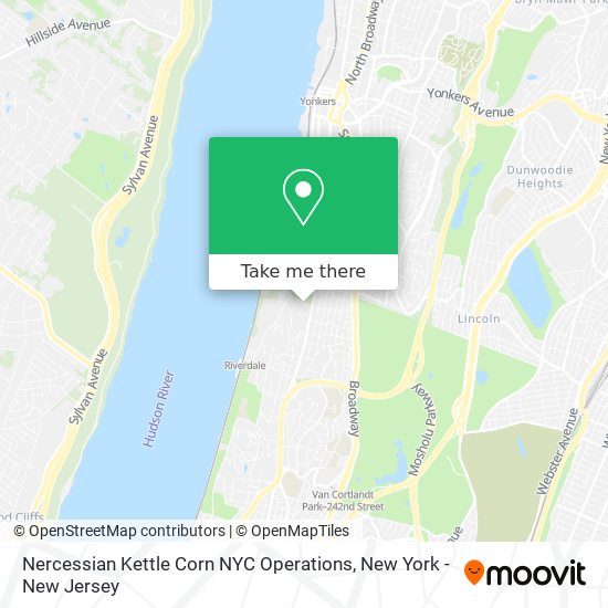 Nercessian Kettle Corn NYC Operations map