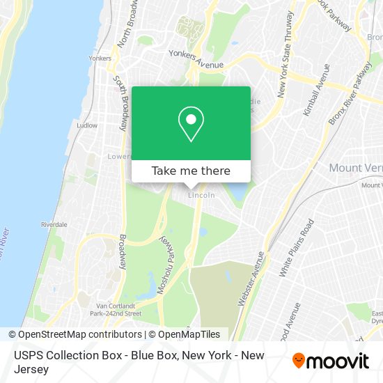 USPS Collection Box - Blue Box map