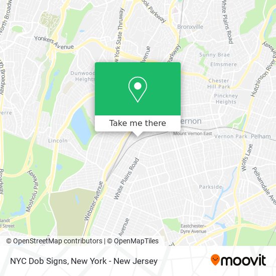 Mapa de NYC Dob Signs