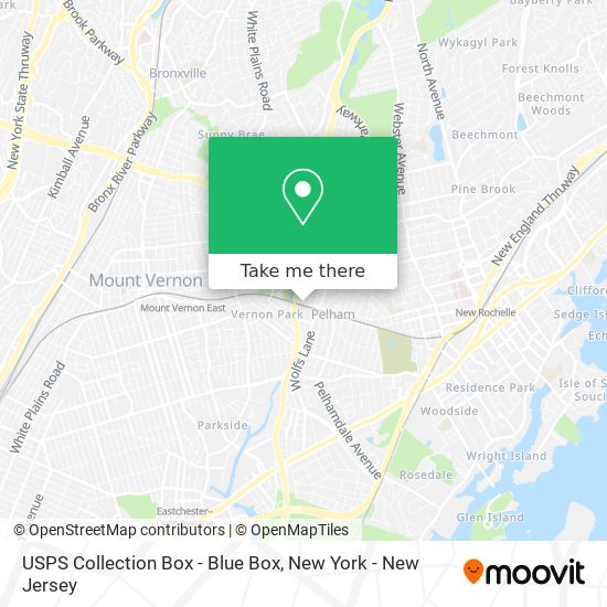 USPS Collection Box - Blue Box map