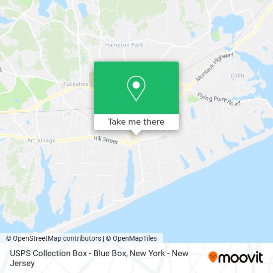 Mapa de USPS Collection Box - Blue Box