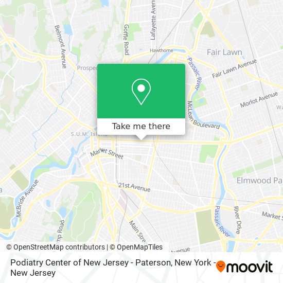 Podiatry Center of New Jersey - Paterson map