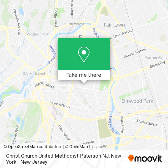 Mapa de Christ Church United Methodist-Paterson NJ