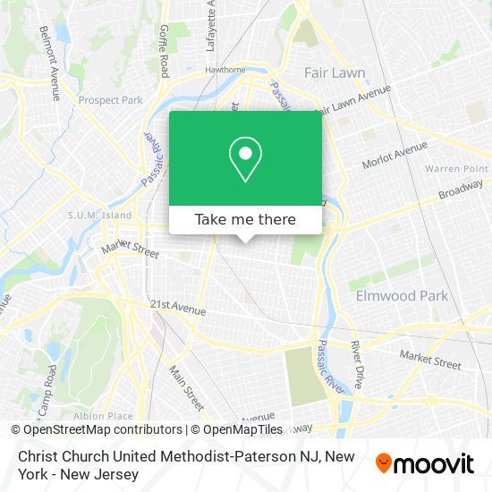 Christ Church United Methodist-Paterson NJ map