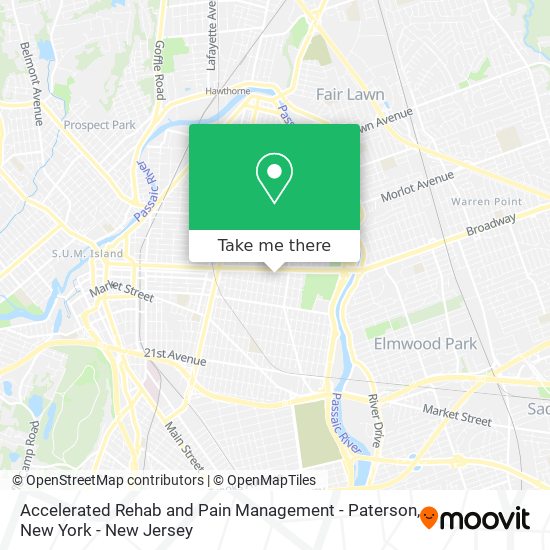 Accelerated Rehab and Pain Management - Paterson map