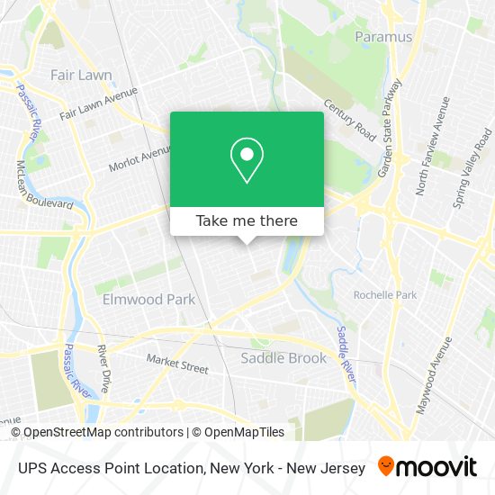 UPS Access Point Location map