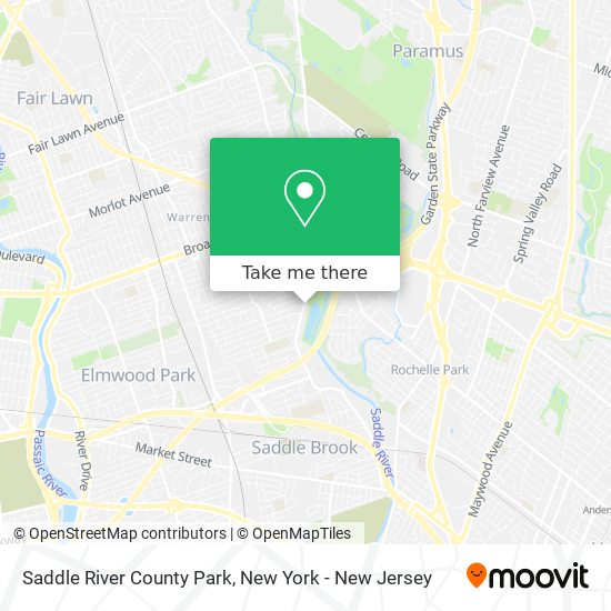 Saddle River County Park map