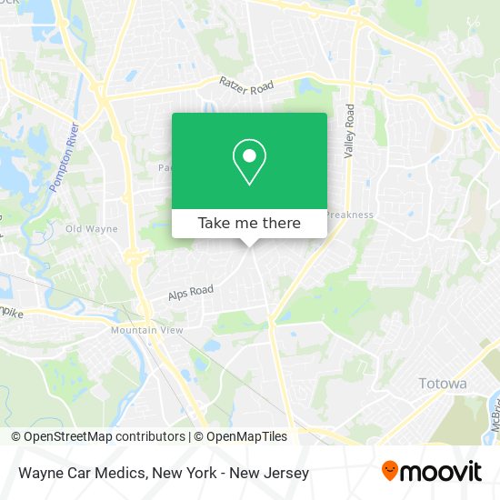 Wayne Car Medics map