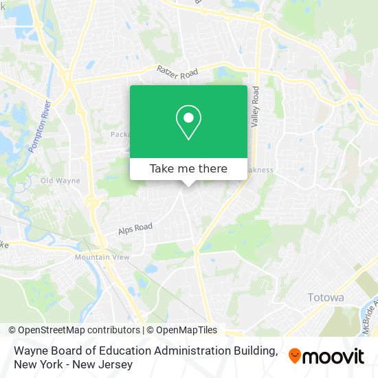 Wayne Board of Education Administration Building map