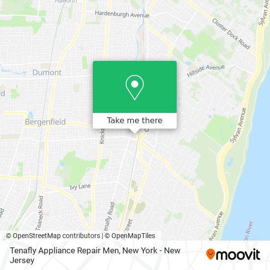 Tenafly Appliance Repair Men map