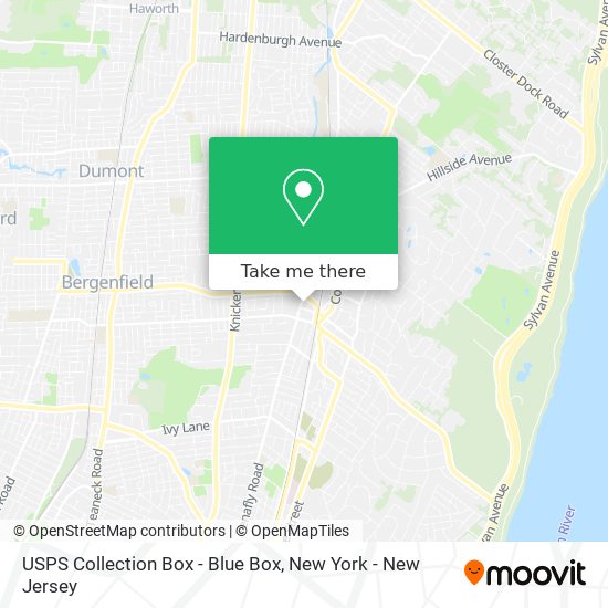 USPS Collection Box - Blue Box map