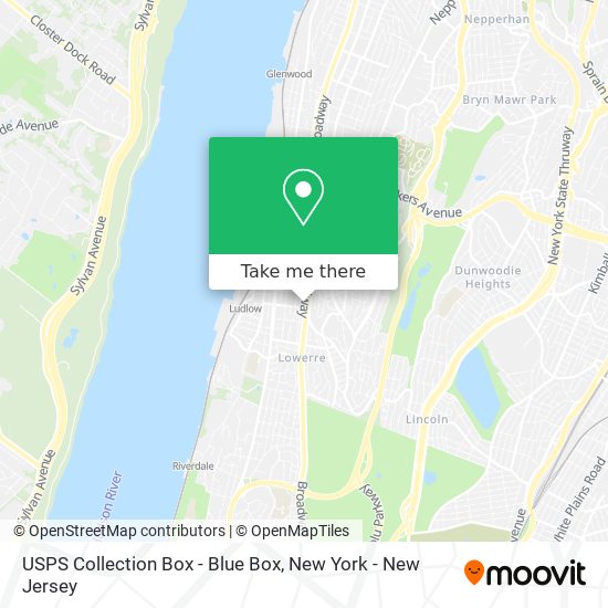 USPS Collection Box - Blue Box map