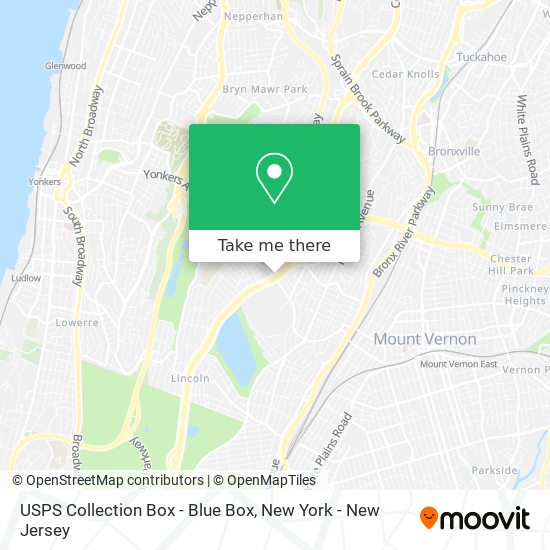 Mapa de USPS Collection Box - Blue Box