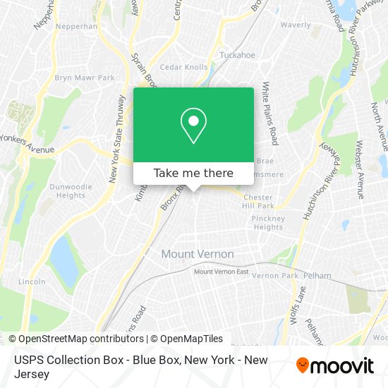 USPS Collection Box - Blue Box map