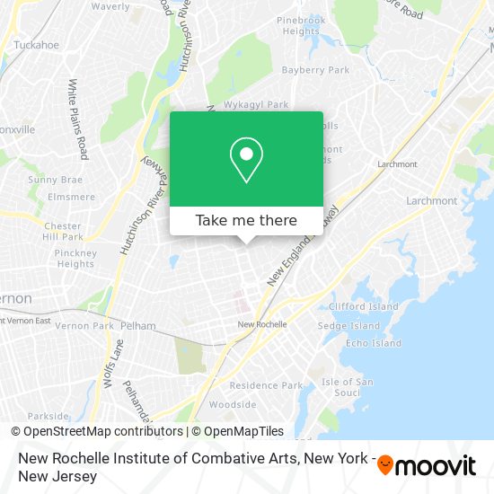 Mapa de New Rochelle Institute of Combative Arts