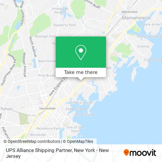 Mapa de UPS Alliance Shipping Partner