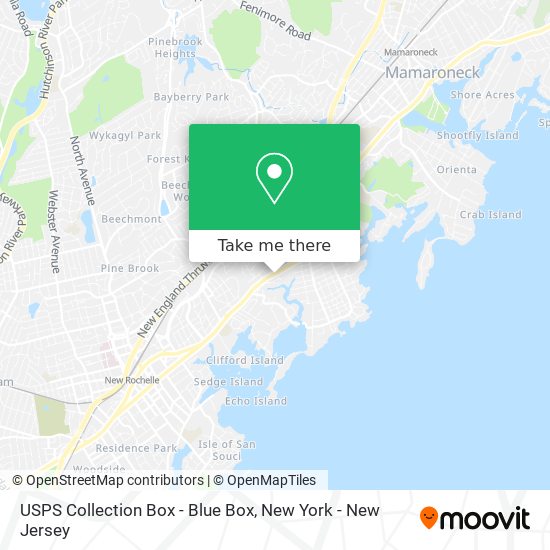 USPS Collection Box - Blue Box map