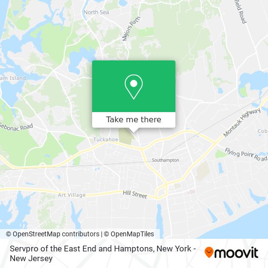 Servpro of the East End and Hamptons map