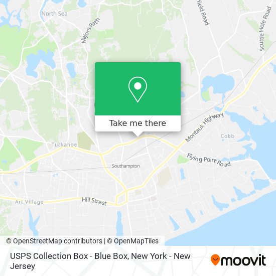 Mapa de USPS Collection Box - Blue Box