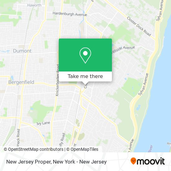 Mapa de New Jersey Proper