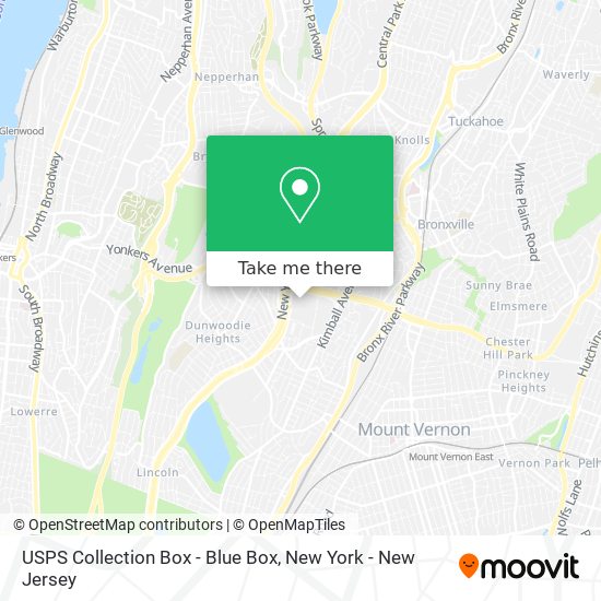 Mapa de USPS Collection Box - Blue Box