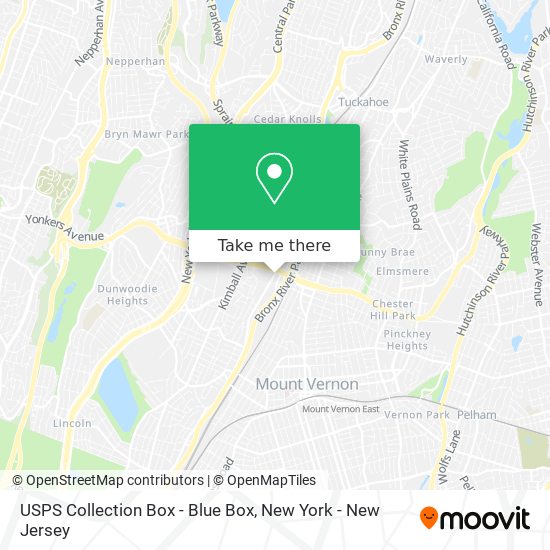 Mapa de USPS Collection Box - Blue Box