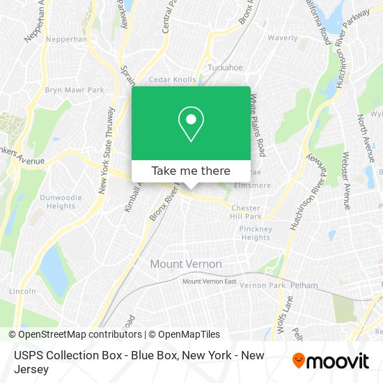 USPS Collection Box - Blue Box map