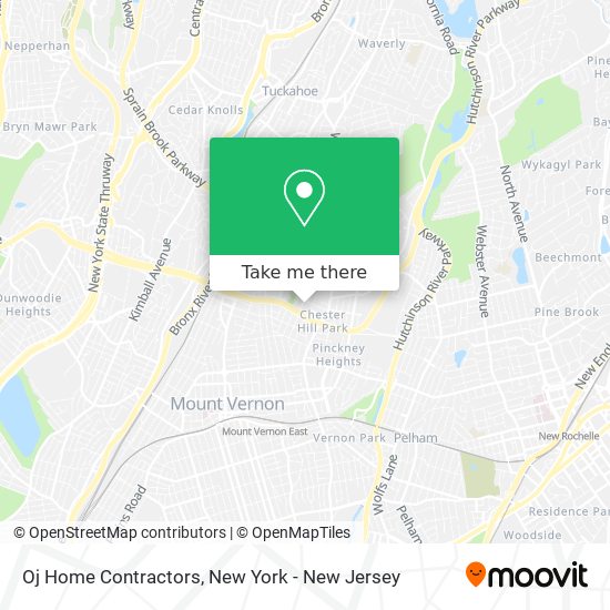 Oj Home Contractors map