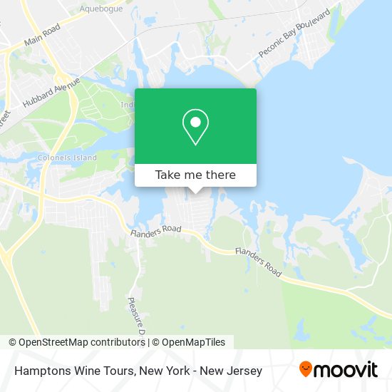 Hamptons Wine Tours map