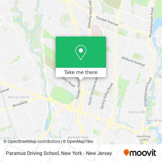 Paramus Driving School map