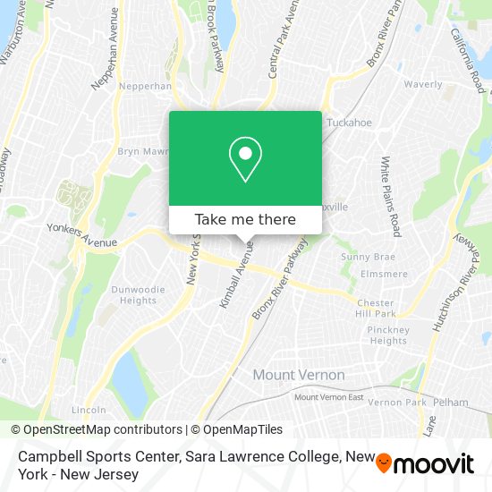 Campbell Sports Center, Sara Lawrence College map