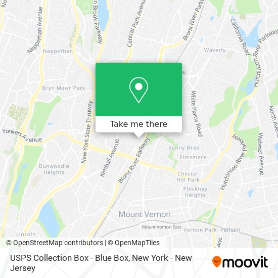 USPS Collection Box - Blue Box map