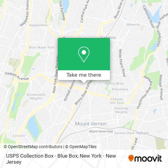 USPS Collection Box - Blue Box map