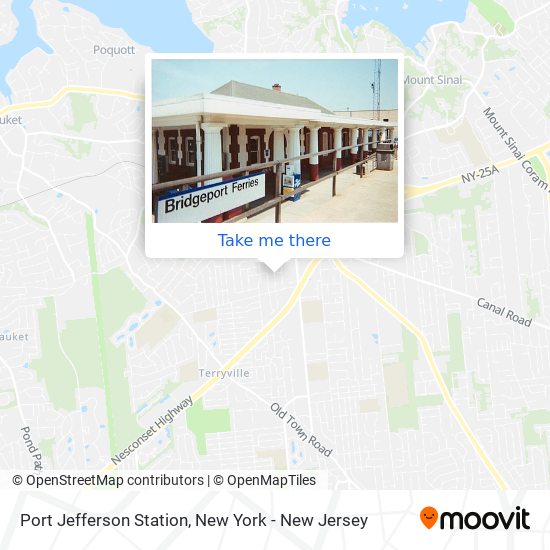 Port Jefferson Station map