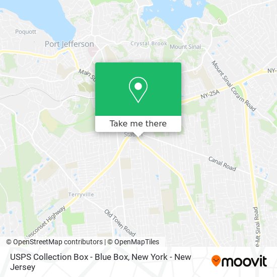 Mapa de USPS Collection Box - Blue Box