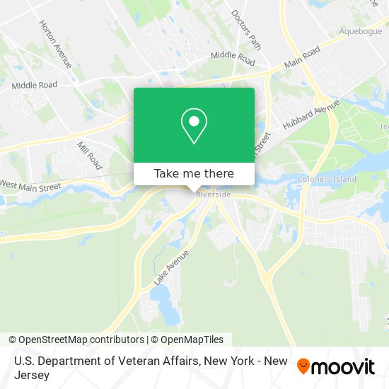 U.S. Department of Veteran Affairs map