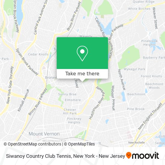 Siwanoy Country Club Tennis map